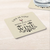 Grappige wijn drinker citaat kartonnen onderzetters (Schuin)
