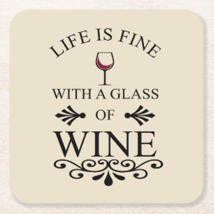 Grappige wijn drinker citaat kartonnen onderzetters