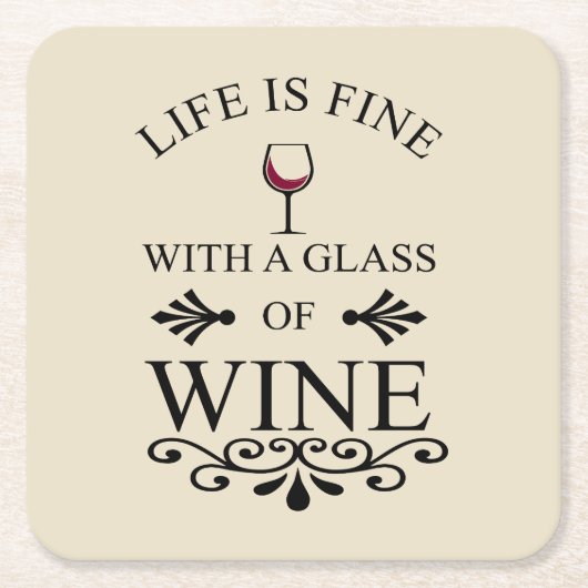 Grappige wijn drinker citaat kartonnen onderzetters (Voorkant)