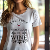 Grappige wijn drinker citaat t-shirt