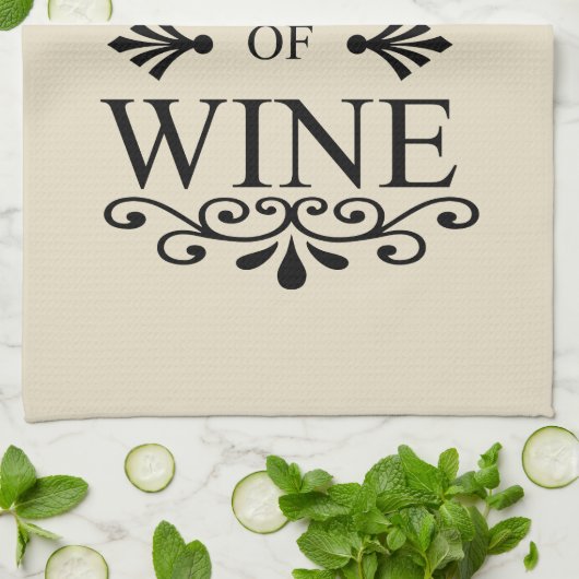 Grappige wijn drinker citaat theedoek (Gevouwen)