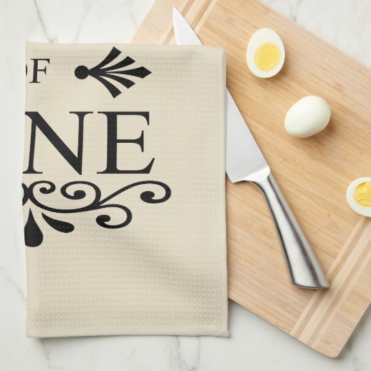 Grappige wijn drinker citaat theedoek (Quarter Fold)