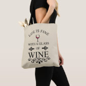 Grappige wijn drinker citaat tote bag (Dichtbij)