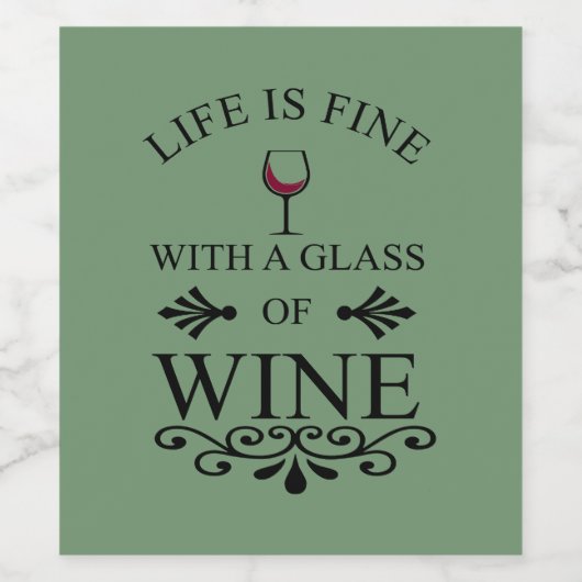 Grappige wijn drinker citaat wijn etiket (Enkel label)