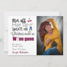 Grappige wijn drinkers wijn weg christmas foto