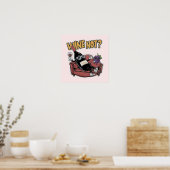 Grappige wijn en druiven poster (Keuken)
