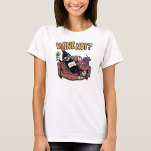 Grappige wijn en druiven t-shirt