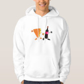 Grappige wijn- en kaasfeestje hoodie (Voorkant)