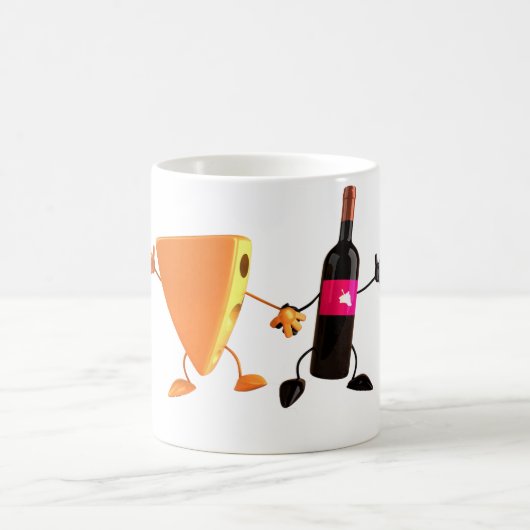 Grappige wijn- en kaasfeestje koffiemok (Center)