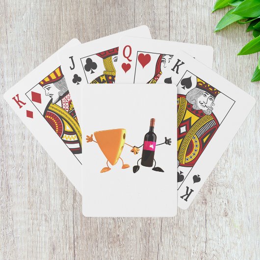 Grappige wijn- en kaasfeestje pokerkaarten