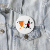 Grappige wijn- en kaasfeestje ronde button 7,6 cm (In situ)