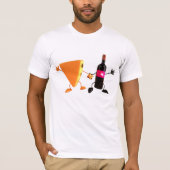 Grappige wijn- en kaasfeestje t-shirt (Voorkant)