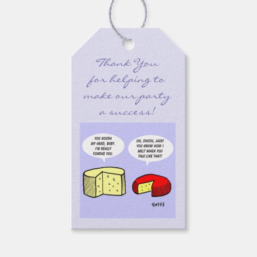 Grappige wijn- en kaasproeverij feest gunstige lab cadeaulabel (Voorkant)