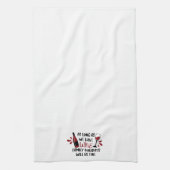 Grappige wijn familie Feestdagen zal prima zijn Theedoek (Verticaal)