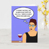 Grappige wijn grap, komedie kaart (Gele Bloem)