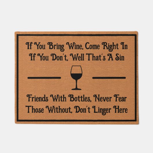 Grappige wijn Humor brutale poëtische rustieke min Deurmat (Voorkant)