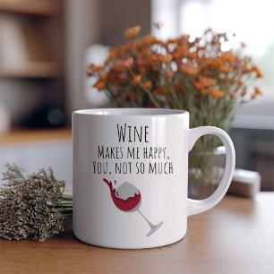 Grappige wijn maakt me blij koffiemok
