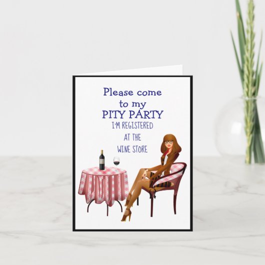 Grappige wijn over de heuvel breek verjaardag kaart (Voorkant)