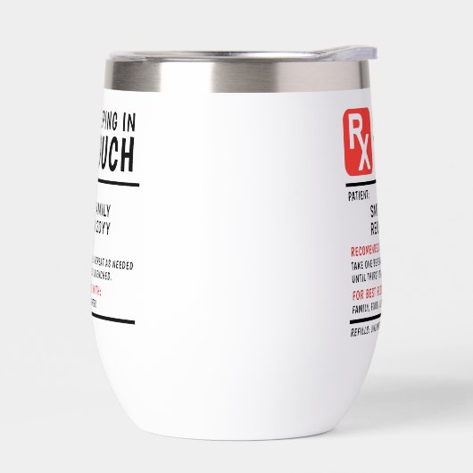 Grappige wijn recept familie reünie aangepaste tek (Links)