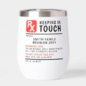 Grappige wijn recept familie reünie aangepaste tek (Achterkant)