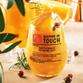 Grappige wijn recept familie reünie aangepaste tek wijnglas zonder voet