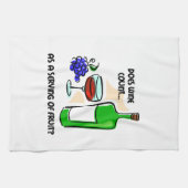 grappige wijn theedoek (Horizontaal)