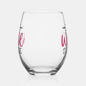 Grappige wijn uur woord kunst wijnglas zonder voet (Links)