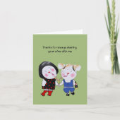 Grappige wijn verjaardag kaart (Voorkant)