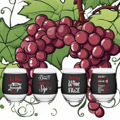 Grappige wijn woord kunst wijnglas zonder voet