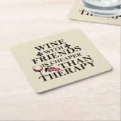 grappige wijncitaat voor vrienden kartonnen onderzetters (Schuin)