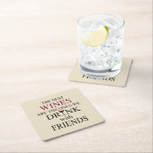 grappige wijncitaat voor vrienden kartonnen onderzetters (Insitu)