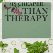 grappige wijncitaat voor vrienden theedoek (Gevouwen)