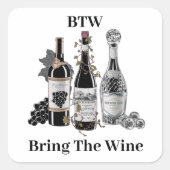 Grappige wijnflessen Stickers (Voorkant)