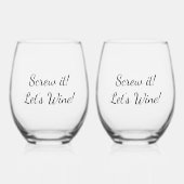 Grappige wijnglazen wijnglas zonder voet (Voorkant)