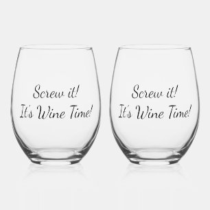 Grappige wijnglazen wijntijd wijnglas zonder voet