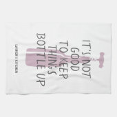 Grappige wijnliefhebber aangepaste naam stijlvol g theedoek (Horizontaal)