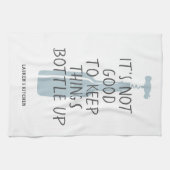 Grappige wijnliefhebber aangepaste naam stijlvol g theedoek (Horizontaal)