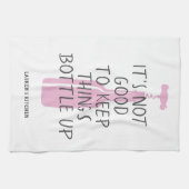 Grappige wijnliefhebber aangepaste naam stijlvol g theedoek (Horizontaal)