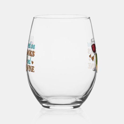 Grappige wijnliefhebber/boeken wijnglas zonder voet (Rechts)