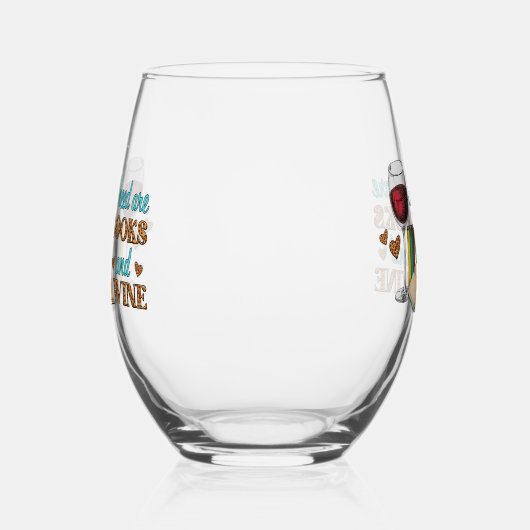 Grappige wijnliefhebber/boeken wijnglas zonder voet (Links)