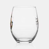 Grappige wijnliefhebber / kip wijnglas zonder voet (Rechts)