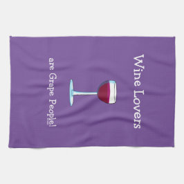 Grappige wijnliefhebbers theedoek