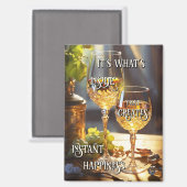 Grappige wijnmagneet magneet (Voorkant / Achterkant)