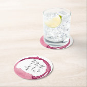 Grappige wijnproeverij feest ronde papieren onderz ronde kartonnen onderzetter (Insitu)