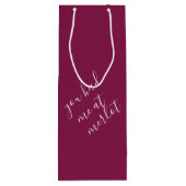 Grappige wijnspeling Bourgondische wijn cadeautas (Achterkant)