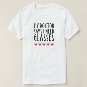 Grappige wijntekst   Maak de mijne Merlot   Aangep T-shirt
