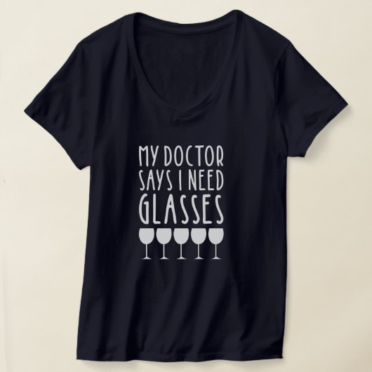 Grappige wijntekst met bewerkbare achterkant t-shirt (Laagn)