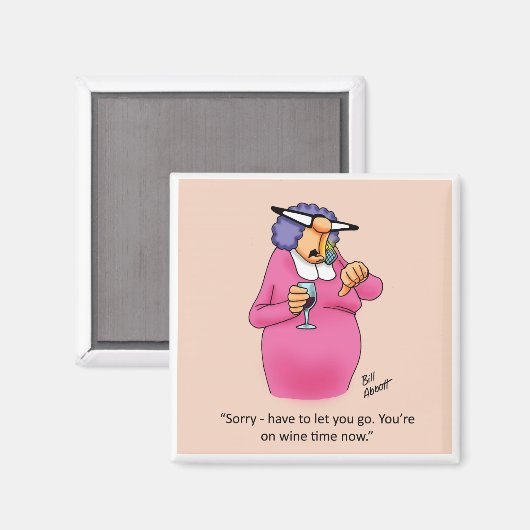 Grappige wijntijd Humor magneet Spectickles (Voorkant / Achterkant)