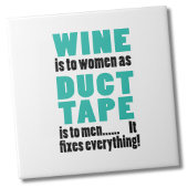 Grappige wijntraining tegeltje