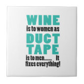 Grappige wijntraining tegeltje (Voorkant)